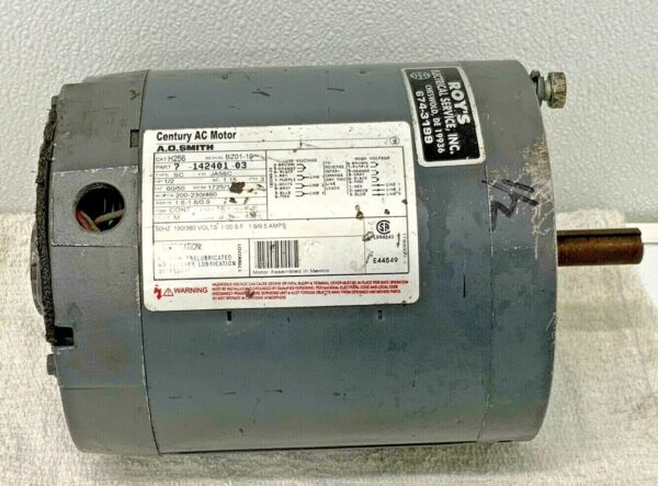 A.O Smith Century 3 Phase AC Motor H256 1/2HP 200-230/460V 1725RPM 56D