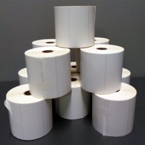 Thermal Transfer Permanent Adhesive Labels 158401 1"Ctr. 2"X 4" Lot of 11