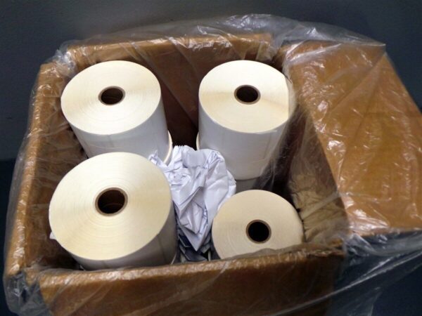 Thermal Transfer Permanent Adhesive Labels 158401 1"Ctr. 2"X 4" Lot of 11