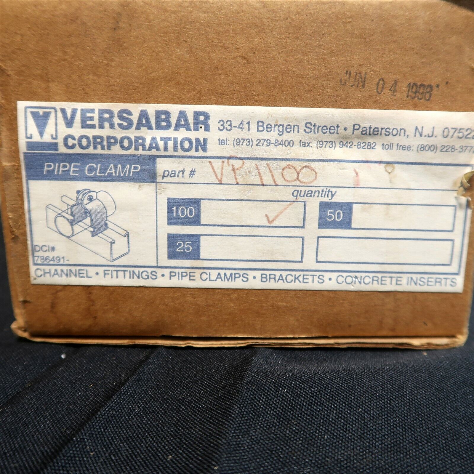 Versabar VP 1100 Unistrut 1" Standard Clamps Bolt Conduit Lot of 130