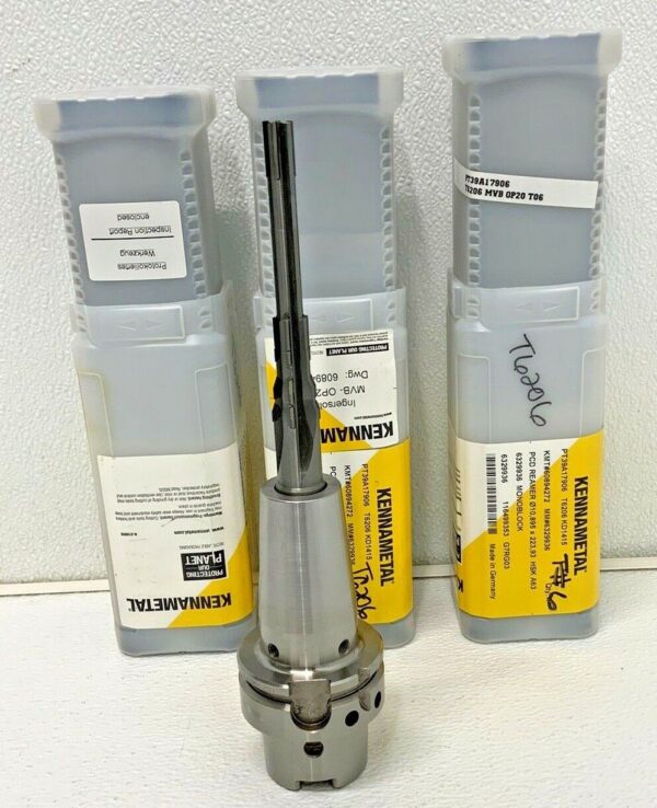 Kennametal G7RG03 PCD Reamer & Erickson HSKA63 Shrink Fit Tool Holder Lot Of 3