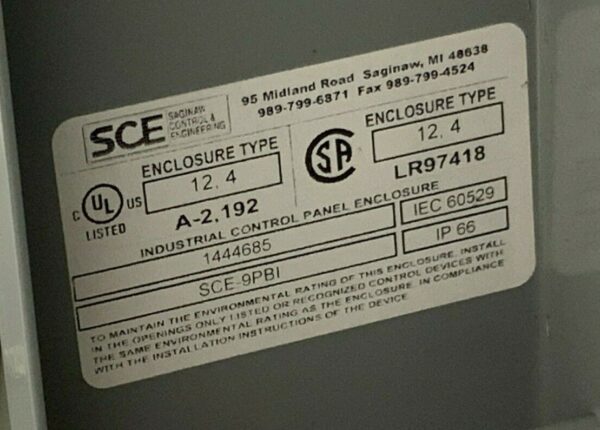 NEW Automation Technology 54-09230 Rev.G PC Board w/Operator 12.4 Enclosure 75A