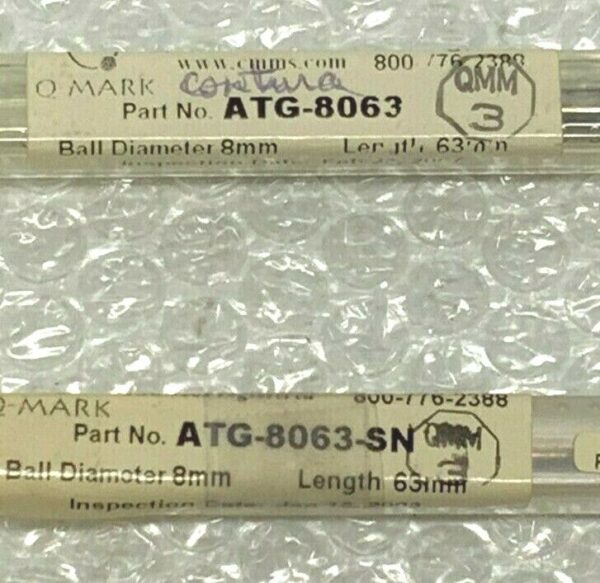 Q-Mark ATG-8063-SN & ATG-8063 M5 Stylus w/8mm Ball Overall Length 63 mm 254E