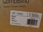 CombBind Book Binding Spines Comb 2" 50mm 3/4" 20mm Black New Lot