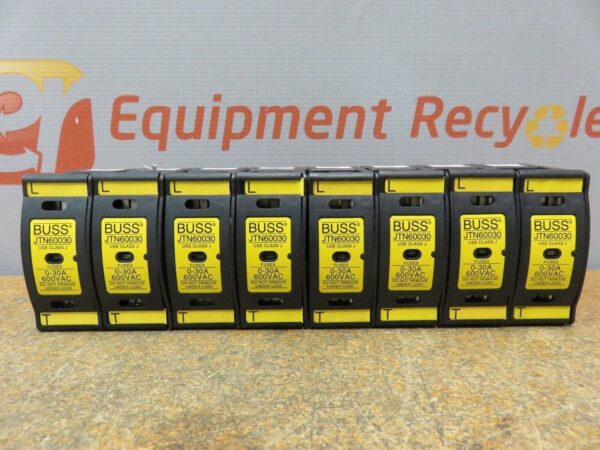 Buss Cooper Bussmann JTN600300 0-30A 600VAC Fuses Fuse Line Holder Lot of 8