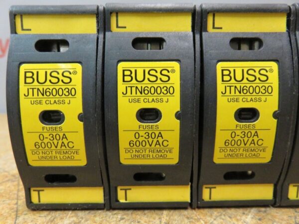 Buss Cooper Bussmann JTN600300 0-30A 600VAC Fuses Fuse Line Holder Lot of 8