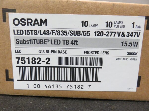 Osram 4' LED 15.5 W Frosted G13 Bi-Pin Base 75182-2 Lamp Light Bulb Lot of 10