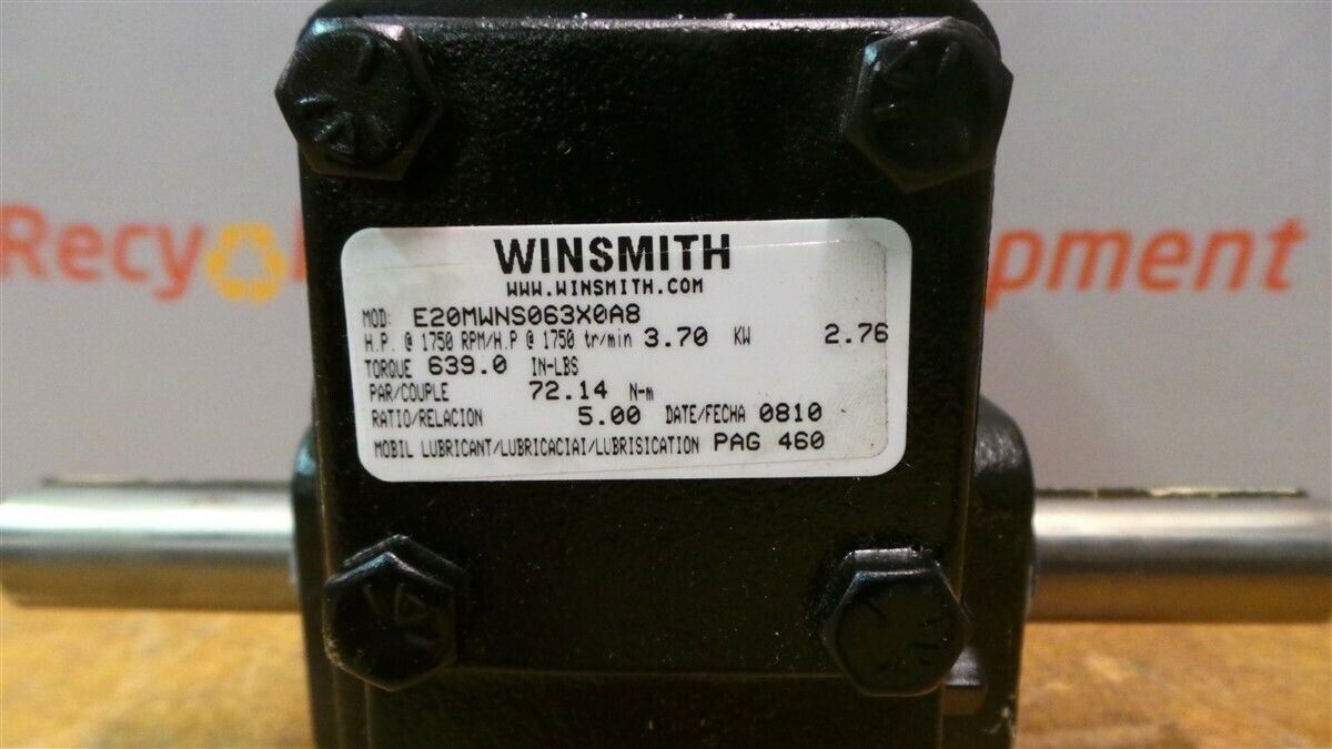 Winsmith Speed Reducer E20MWNS063Y0A8 5.0 Ratio New._5 Winsmith Speed Reducer E20MWNS063Y0A8 5.0 Ratio New.