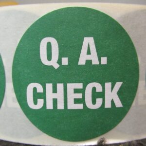 Mid Atlantic Label QA Check Quality Assurance Stickers Lot 12 Rolls 2500 Ct Roll