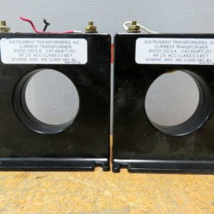 Instrument Transformers Current Transformer Ratio 250.5A 6ASFT-251 600V Lot of 2