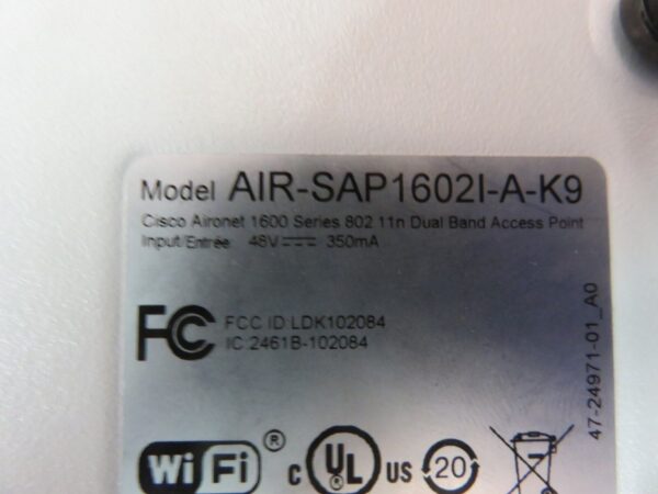 Cisco Aironet Air-Sap 16021-A-K9 Dual Band Wireless Access Point