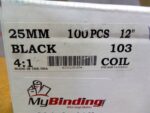 My Binding Black 12" 20mm 25MM Coil Binding Spiral Spines New Lot of 300