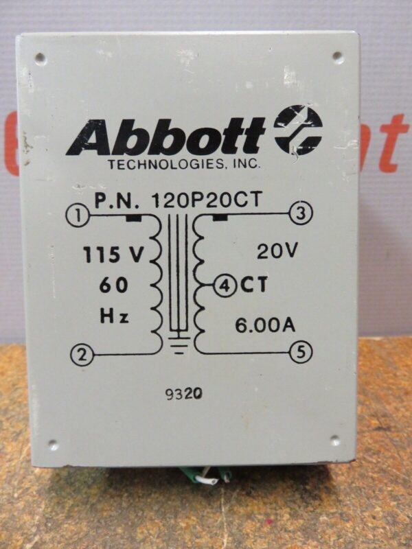 Abbott Power Transformer 120P20CT 115V 6.00 Amp