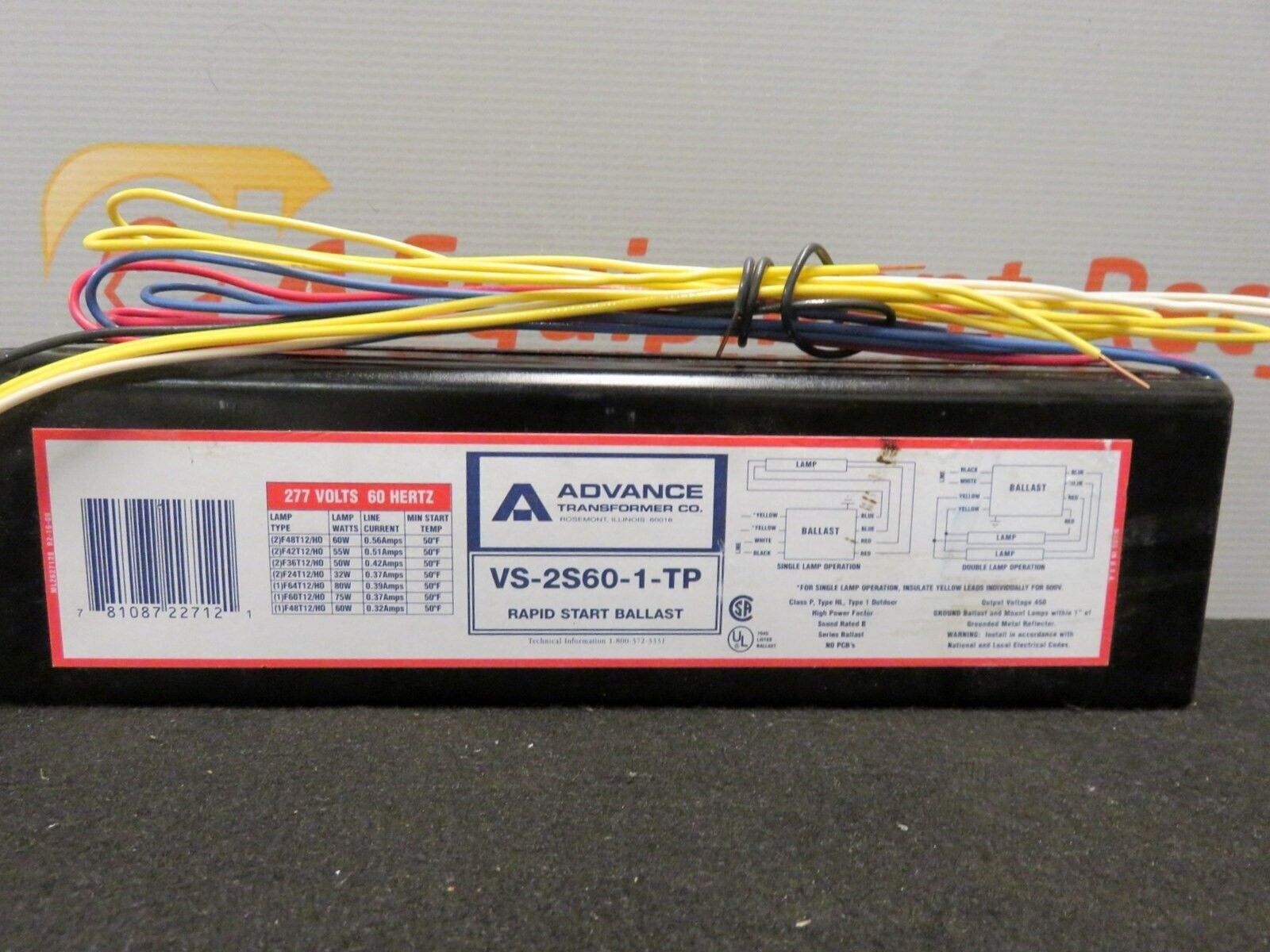 Advanced Transformer VS-2S60-1-TP Rapid Start Lighting Ballast New Lot of 3_0 Advanced Transformer VS-2S60-1-TP Rapid Start Lighting Ballast New Lot of 3