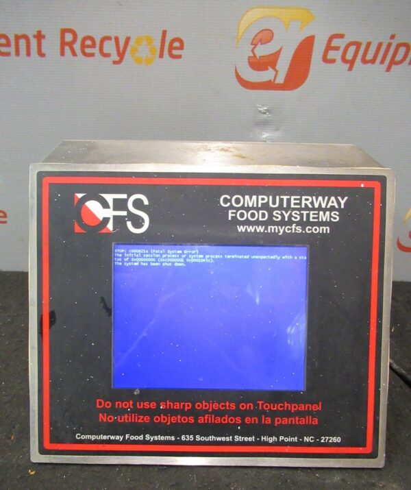 Computerway Food Systems CFS Data Touchpanel Screen PC Center Quality Control