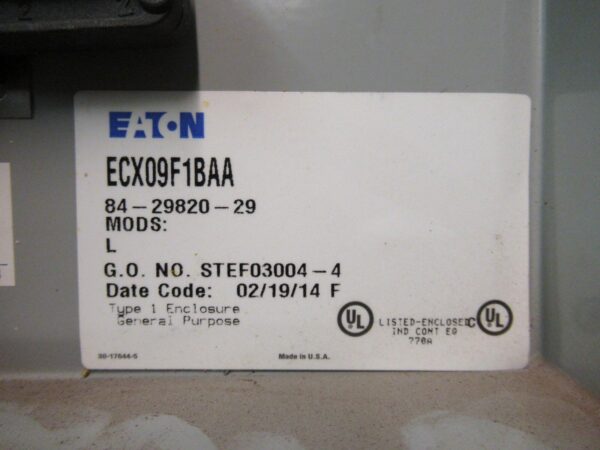 Eaton ECX09F1BAA Square D 9070TF50D1 Industrial Control Motor Starter 3Phase