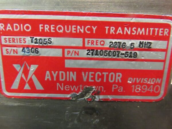 Aydin Vector Radio Frequency Transmitter T105S 2276.5 MHZ Lot of 4