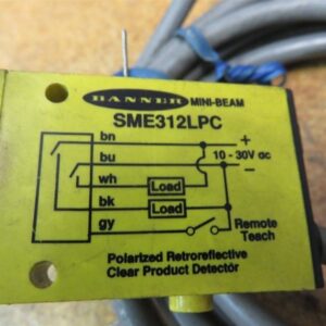 Banner SME312LPC Mini Beam Polarized Retro Photoelectric Sensor