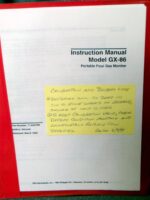 Riken Keiki GX-86 Gas Oxygen CO Monitor Set W/Case Port 4 Gas Monitor #A AS-IS