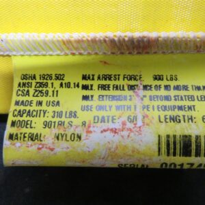 Miller Sofstop Personal Safety Snap Shock Absorber 901RLS-8 6' Laynard Hooks