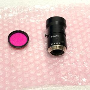 NorthCoast 75mm/F2.5 C Mount Lens w/Midopt BP635-34 Red Bandpass Filter 246F