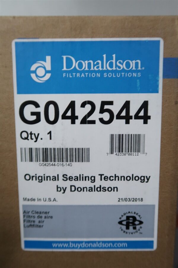 Donaldson G042544 Original FPG Radial Air Cleaner Band Filter 4" Lot of 2 New