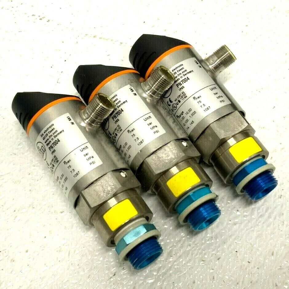 Lot of 3 IFM PN7004 Electronic Pressure Switch Sensor 18-36 VDC 257D_0 Lot of 3 IFM PN7004 Electronic Pressure Switch Sensor 18-36 VDC 257D