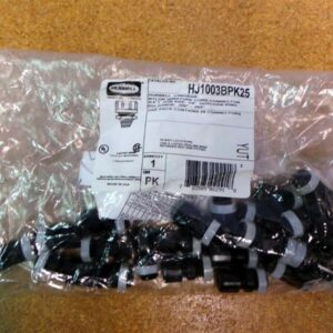 Hubbell Nylon Mini Cord Connectors 1/4" HJ1005BPK25 New Lot of 150.
