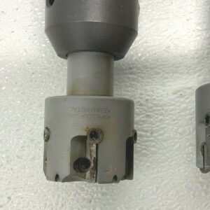 End Mill Lot Kennametal HSK63A End Mill Tool Holder and 4 Cutting Heads 241A