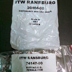 ITW Ransburg Fitting Q. D. Female - REM Dissconnect Assembly H.P. Male Set New