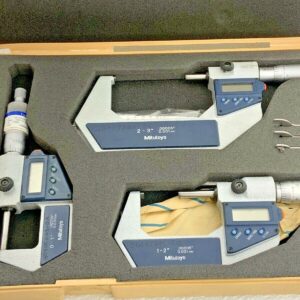 Mitutoyo Digimatic Micrometer Set 293-721-30 0-1 722 1-2 723 2-3 0-3 w/Case 232A