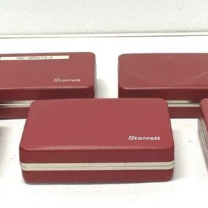 Lot of 5 Starrett Red Vinyl Leather Snap Hinge Case Box NO TOOL 7.5" x 5" 43C