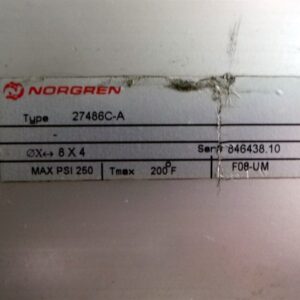 Norgren 27485C-A Air Cylinder Max PSI 250