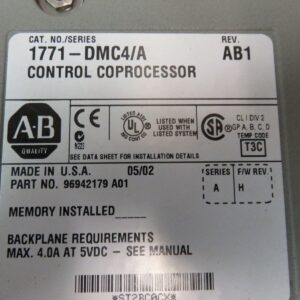 Allen Bradley Controller CoProcessor Rev AB1 1771-DMC4/A 1771DMC