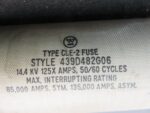 Westinghouse CLE-2 Fuse 439D482G06 50/60 Cycles 125X Amps