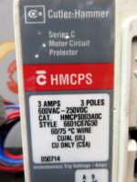 Cutler Hammer HMCPS 3 Amp 3 Pole HMCPS003ADC Motor Circuit Protector