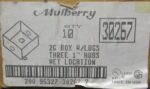 Mulberry 30267 Conduit Outlet Box Three 1" Holes Weatherproof Lot of 10 New