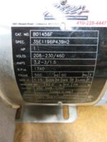 Baldor B01456F 1 HP Electric Motor 208-230/460 Volt Rebuilt