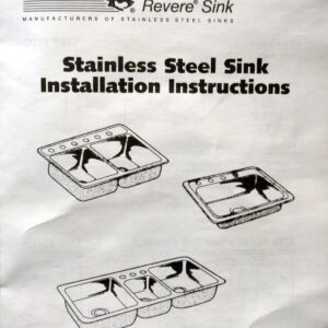 Revere Puritan Kitchen Double Sink PBLD3322D8SN4 4 Hole 33X22 Free Shipping