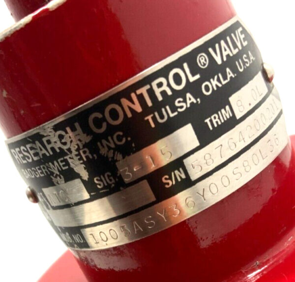 Badger Meter Masoneilan 1005ASY36Y00S80L36 3-15 SVI-2 ATO Research Control Valve