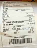 NEW Lot of 16 Berry J1606041 HBF-154 Single Wound Plastic Sheeting 20.5"X4000'