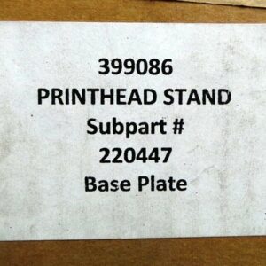 Videojet Base Plate Printhead Print 399086 Baseplate New.