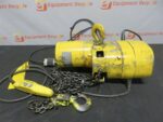 Budgit Chain Hoist 113454-10 2000lb 1 Ton Hook 3Phase Pushbutton Control