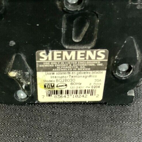 Mixed Lot of 6 Square D Siemens BQ2B030 30A Amp Circuit Breakers 231D_5 Mixed Lot of 6 Square D Siemens BQ2B030 30A Amp Circuit Breakers 231D