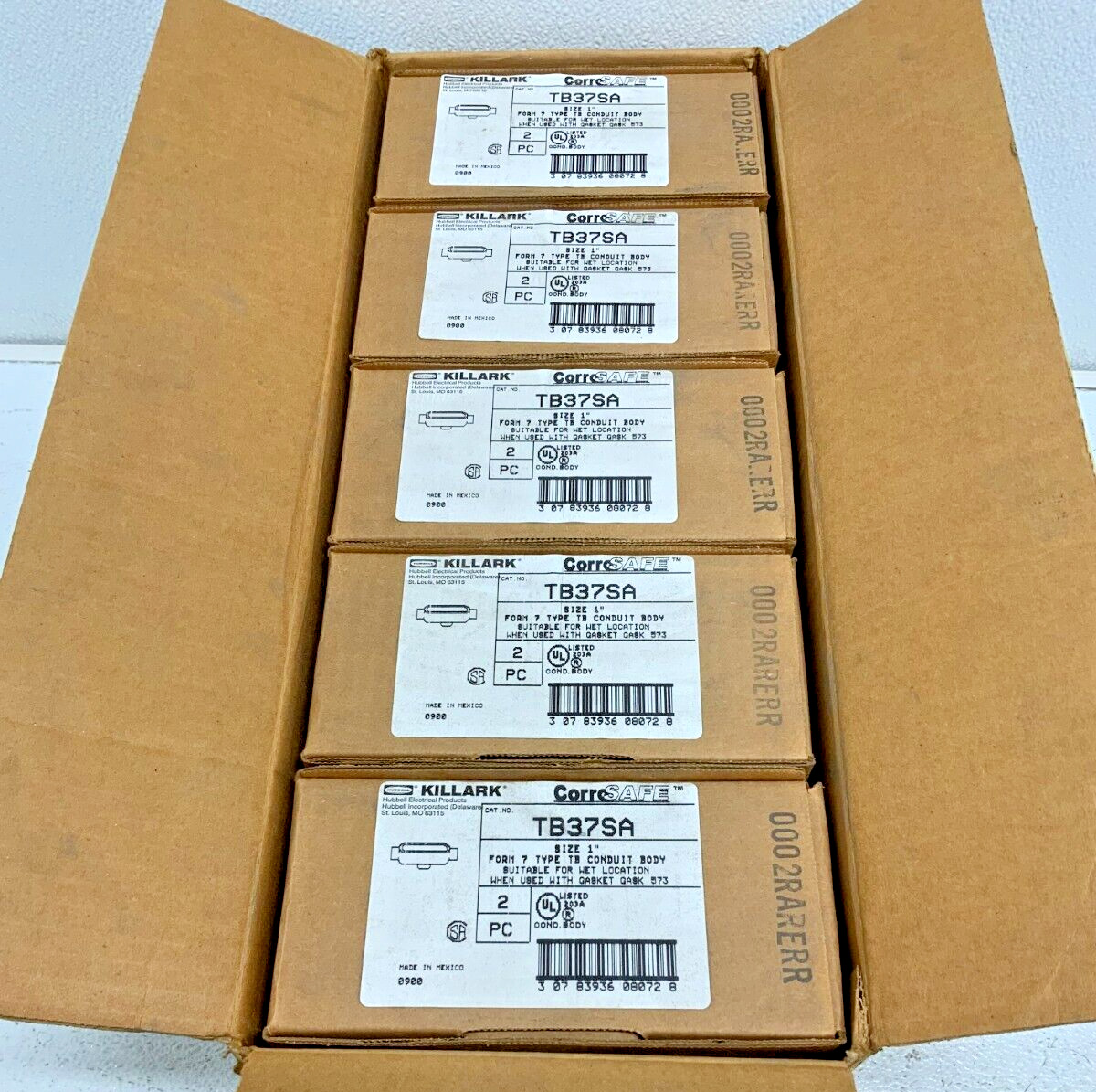 NEW Lot of 10 Hubbell Killark TB37SA 1" Form 7 Type TB Aluminum Conduit Body_7 NEW Lot of 10 Hubbell Killark TB37SA 1" Form 7 Type TB Aluminum Conduit Body