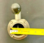Tri-Clover 304 2" 2-Way 4-Position Stainless Steel Lever Butterfly Valve 241D