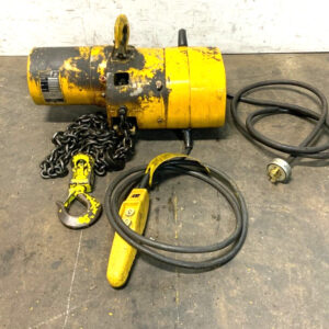 Budgit 113454-5 Chain Hoist 2000Lb 1 Ton 5' 8FPM 3PH 1/2HP Push Button Control
