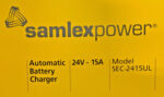 Samlex SEC-2415UL Fully Automatic Battery Charger 3-Stage 3-Bank 24 Volt 15A
