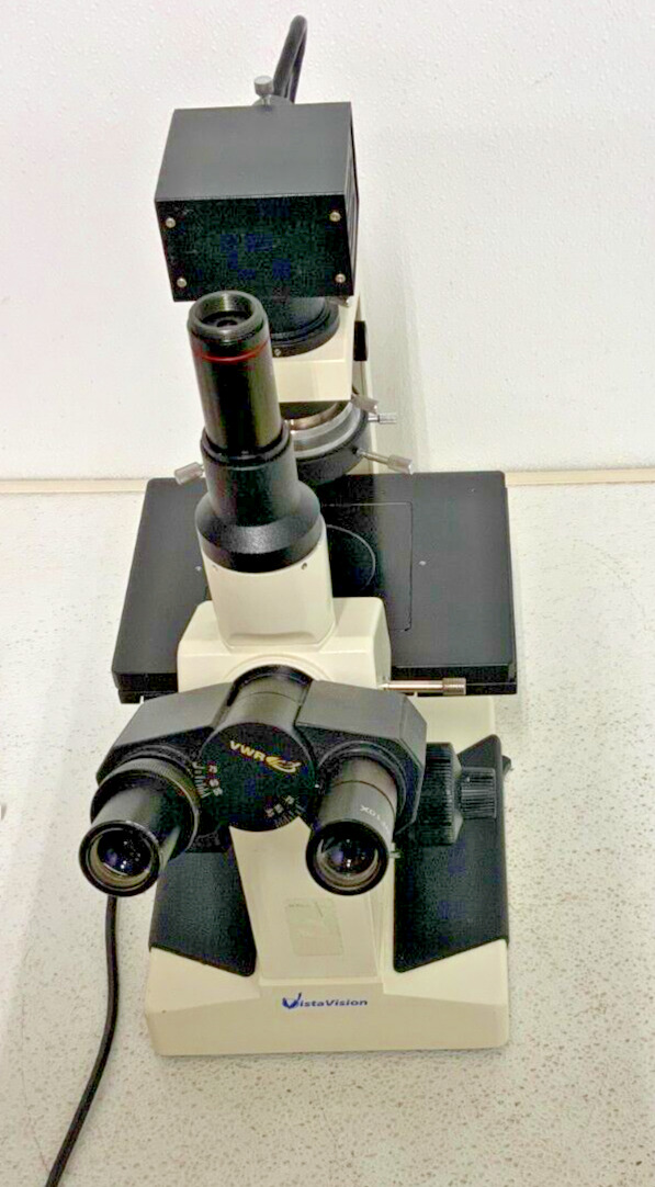 Vista Vision VWR Lab Trinocular inverted Fluorescence Microscope 5 Objectives_3 Vista Vision VWR Lab Trinocular inverted Fluorescence Microscope 5 Objectives