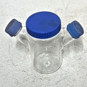 Wheaton 500mL Micro-Carrier Celstir Mixing Glass Lab Double Sidearm Flask 43D
